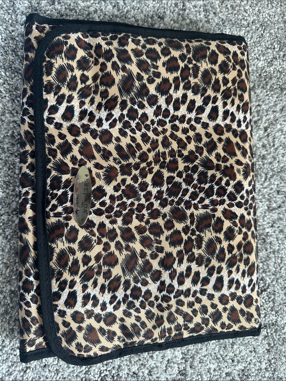 Silpada Leopard Print Travel Organizer - Brown, Black, Cream